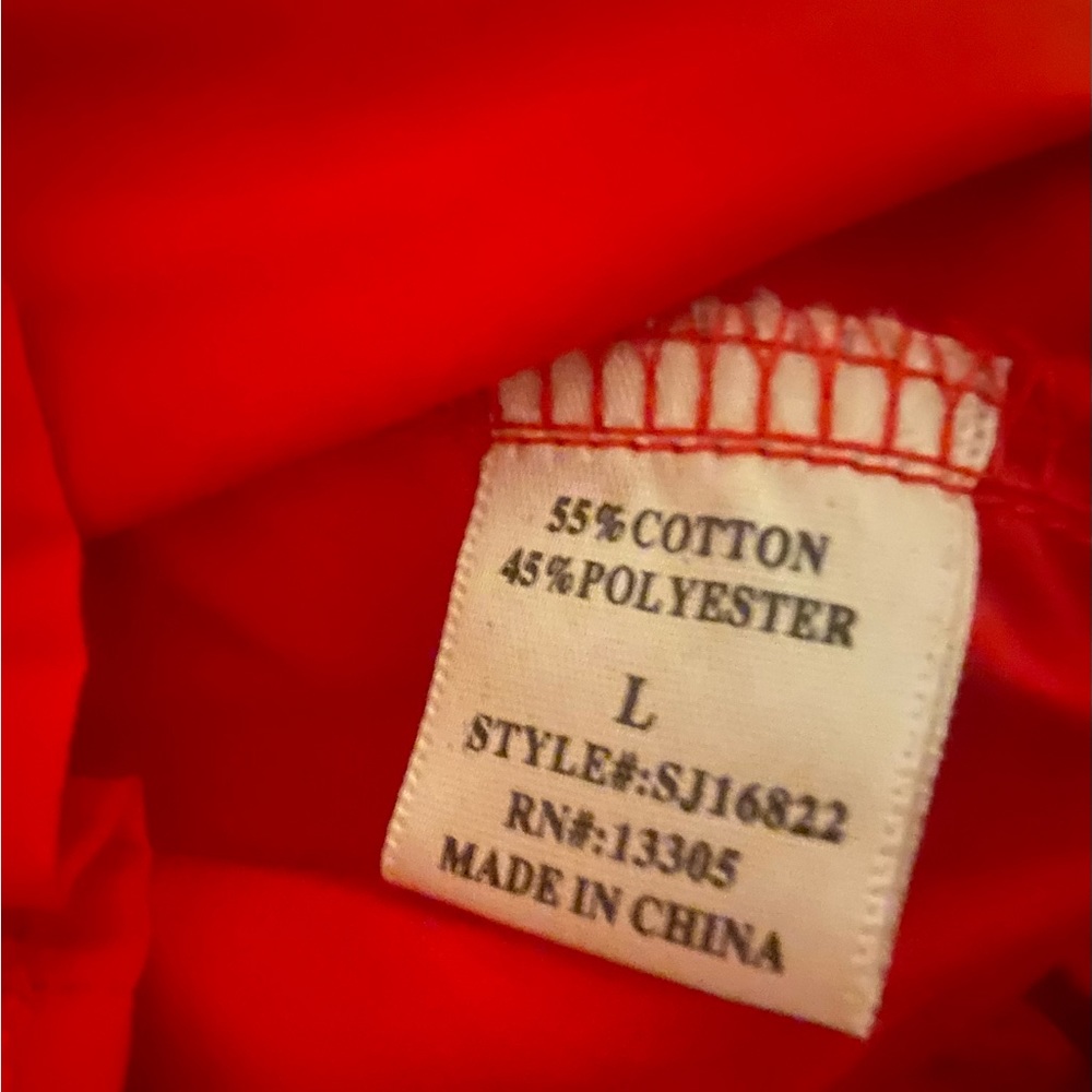 Forever 21, Off the Shoulder Red Top, Large, ballon sleeves - Picture 4 of 5